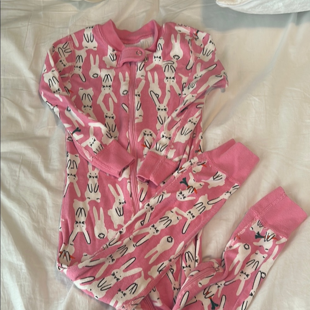 Hanna Andersson Pink Bunny Pajama Set